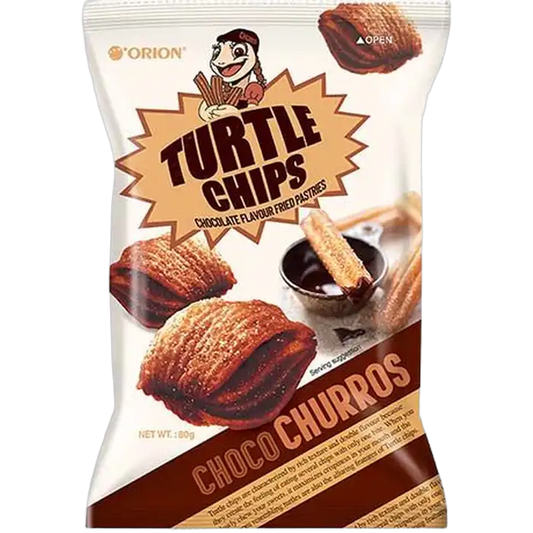 ORION Schildpadchips Chocolade Churros 80G