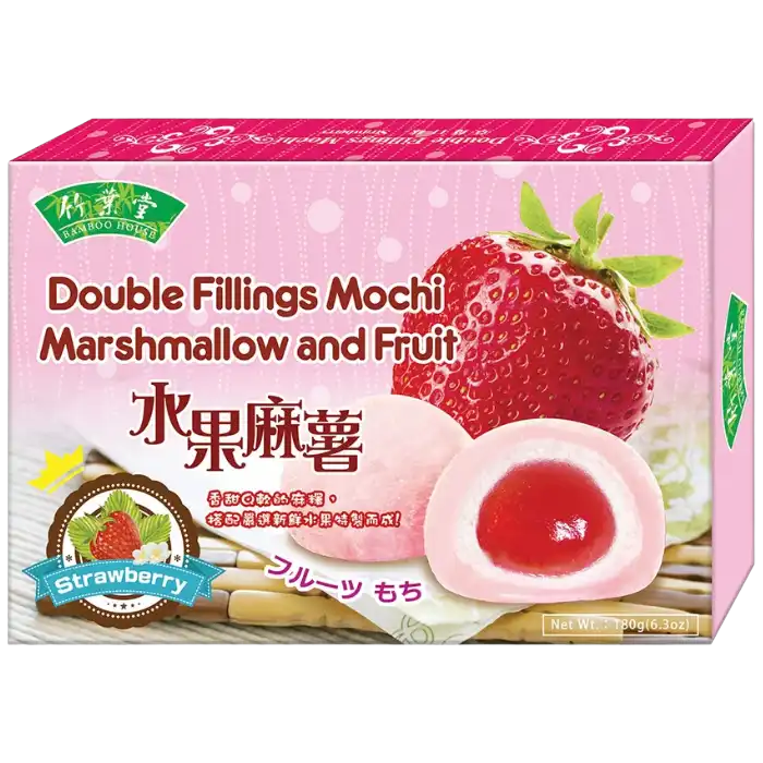BAMBOEHUIS Marshmallow Mochi Aardbei 180G