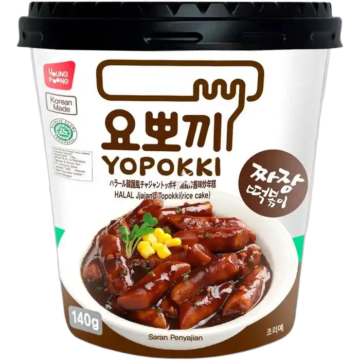 YOPOKKI Rijstwafelbeker HALAL Jjajang 120G