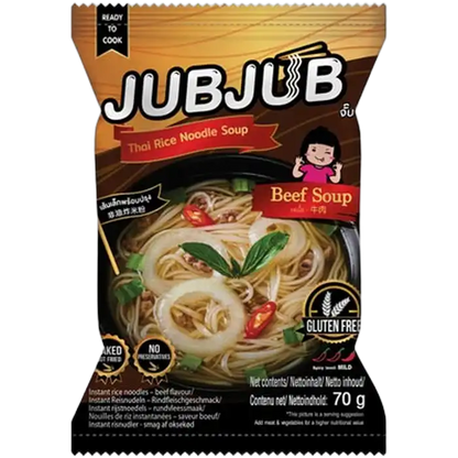 JUBJUB Inst. Rijstnoedels Rundvleessoep 70G