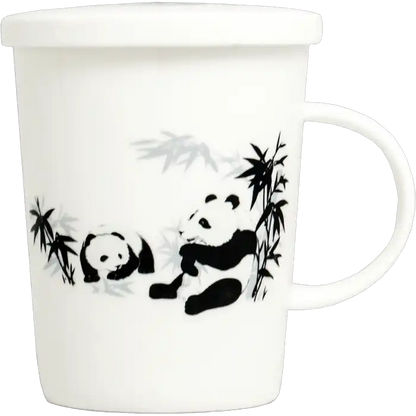Tea mug with filter PANDA √ò9.5cm/H11cm
