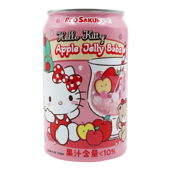 RED SAKURA Hello Kitty Bubble Tea Apple 310ML