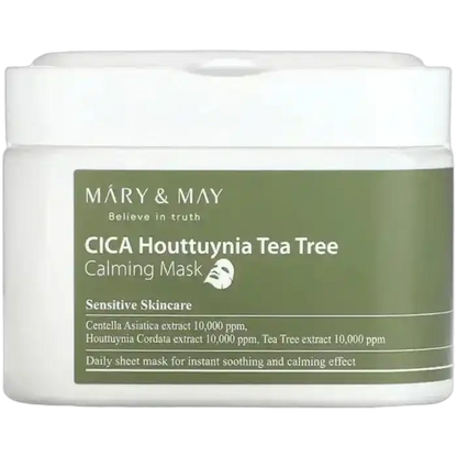 MARY & MAY Kalmerend Masker Cica HouttuyniaT.Tree30st