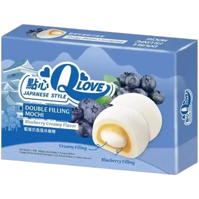 QLOVE Mochi Bosbessen Dubbele Vulling 180G