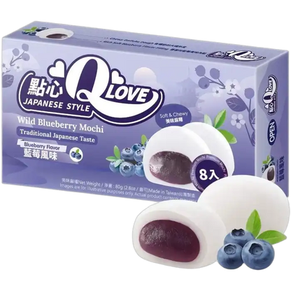 QLove Mini Mochi Wilde Bosbes 80G