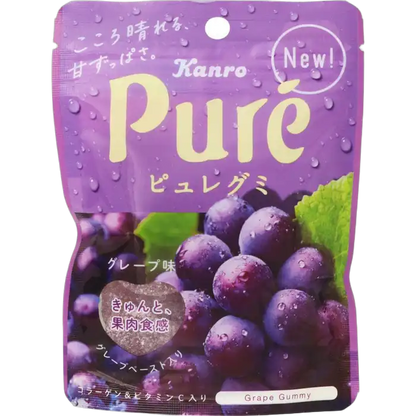 KANRO Pure Gummy-druif 56G