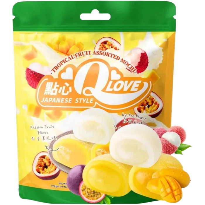 QLove Mochi TropicalFruit Diverse mix Zakje 120G