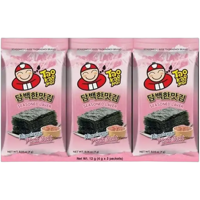 TAOKAENOI Gekruid Zeewier Zeewier Roze Zout 3x4G