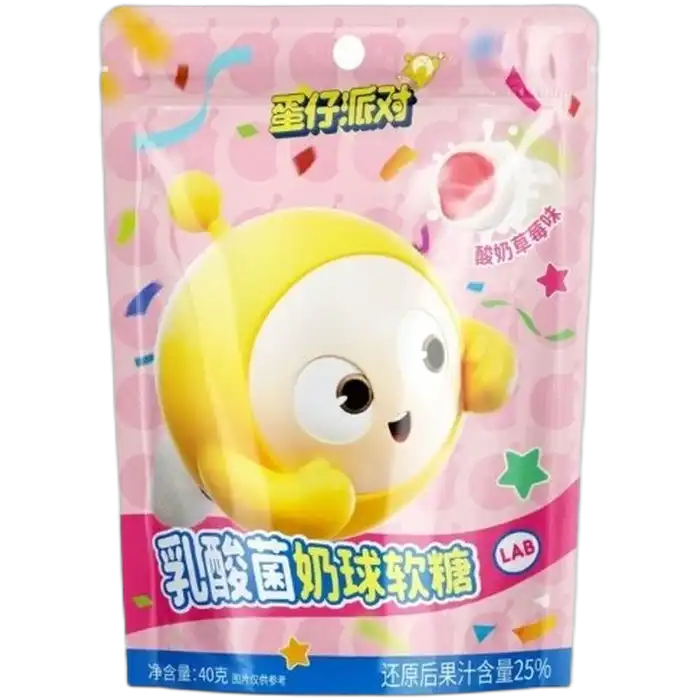 HAOLIYUAN Yoghurtballetjes Aardbei 40G