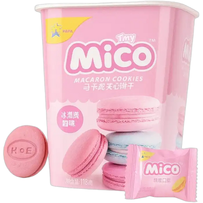MICO Mini Macaron Aardbeienyoghurt 88G