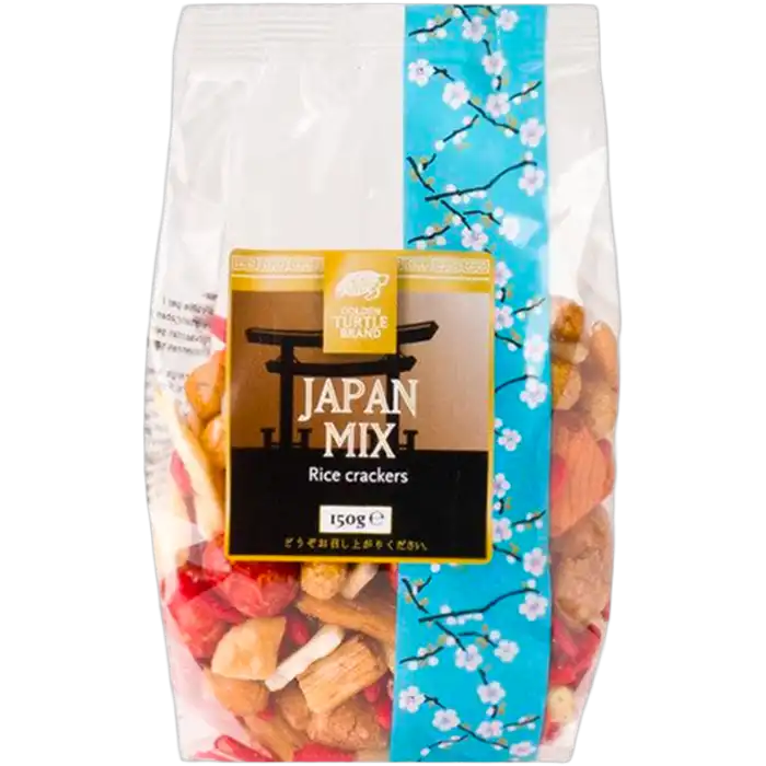 GOLDEN TURTLE Rijstcrackers Japan Mix 150G