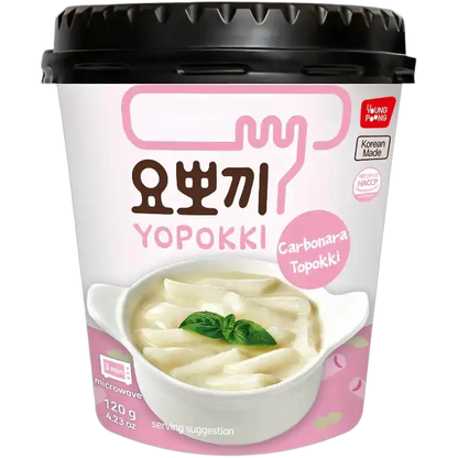 YOPOKKI Rijstwafelbeker Halal Carbonara 120G