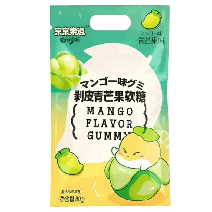 ENNJOI Peeling Gummy Snoep Groene Mango 80G