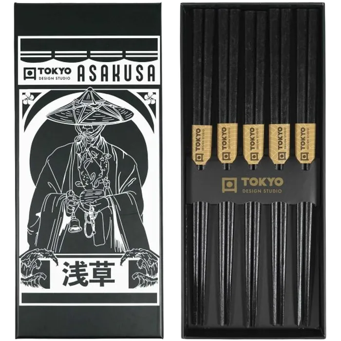 Eetstokjesset 5 paar Japans motief 22,5cm