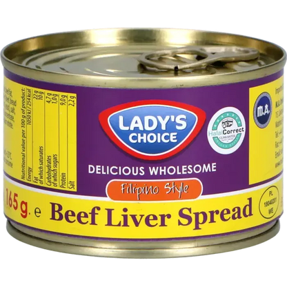 LADY'S CHOICE Leverspread Varkens- en Rundvlees 165G
