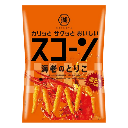 KOIKEYA Scorn Corn Snack Garnalen Smaak 70g