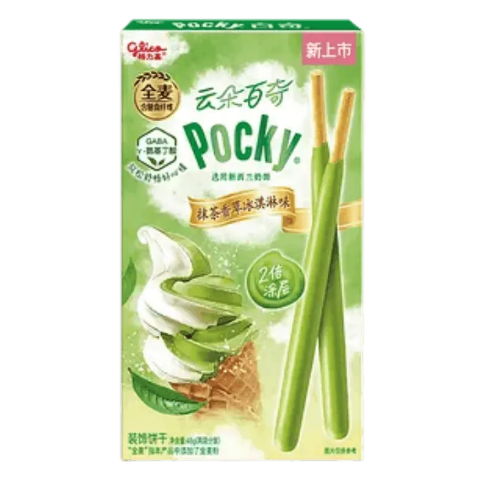 GLICO Pocky Matcha met vanille-ijs 48g