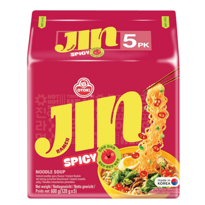 OTTOGI JIN Ramen Pittige grote zak (120 g x 5)