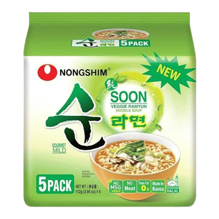NONGSHIM Instant Noedels Veggie Soon Ramyun 5x112G