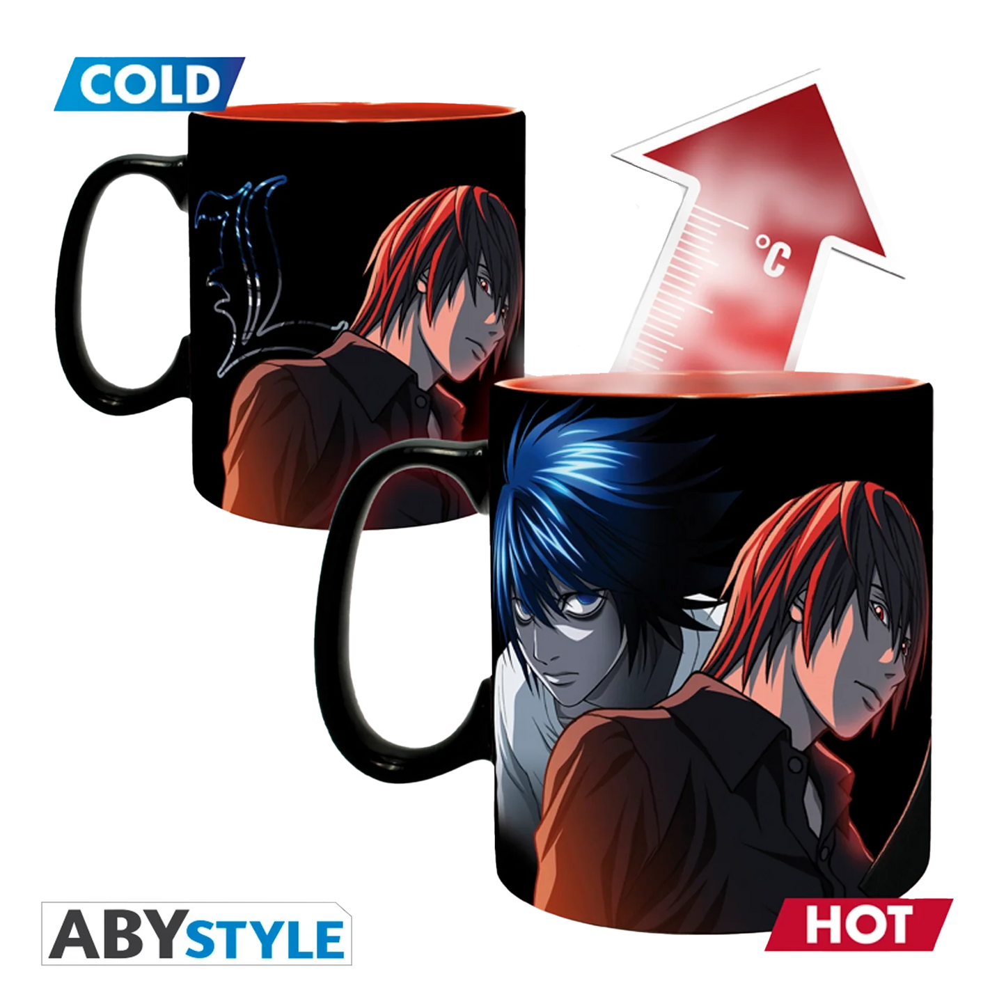 DEATH NOTE Mok Warmteverandering Kira&Ryuk 460ml