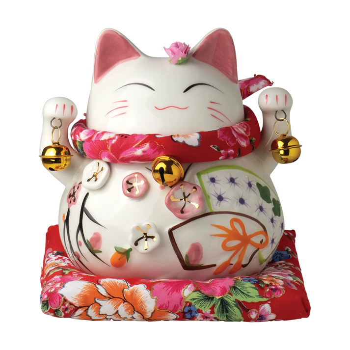 Jade Tempel porselein Spardo. Maneki Neko roze