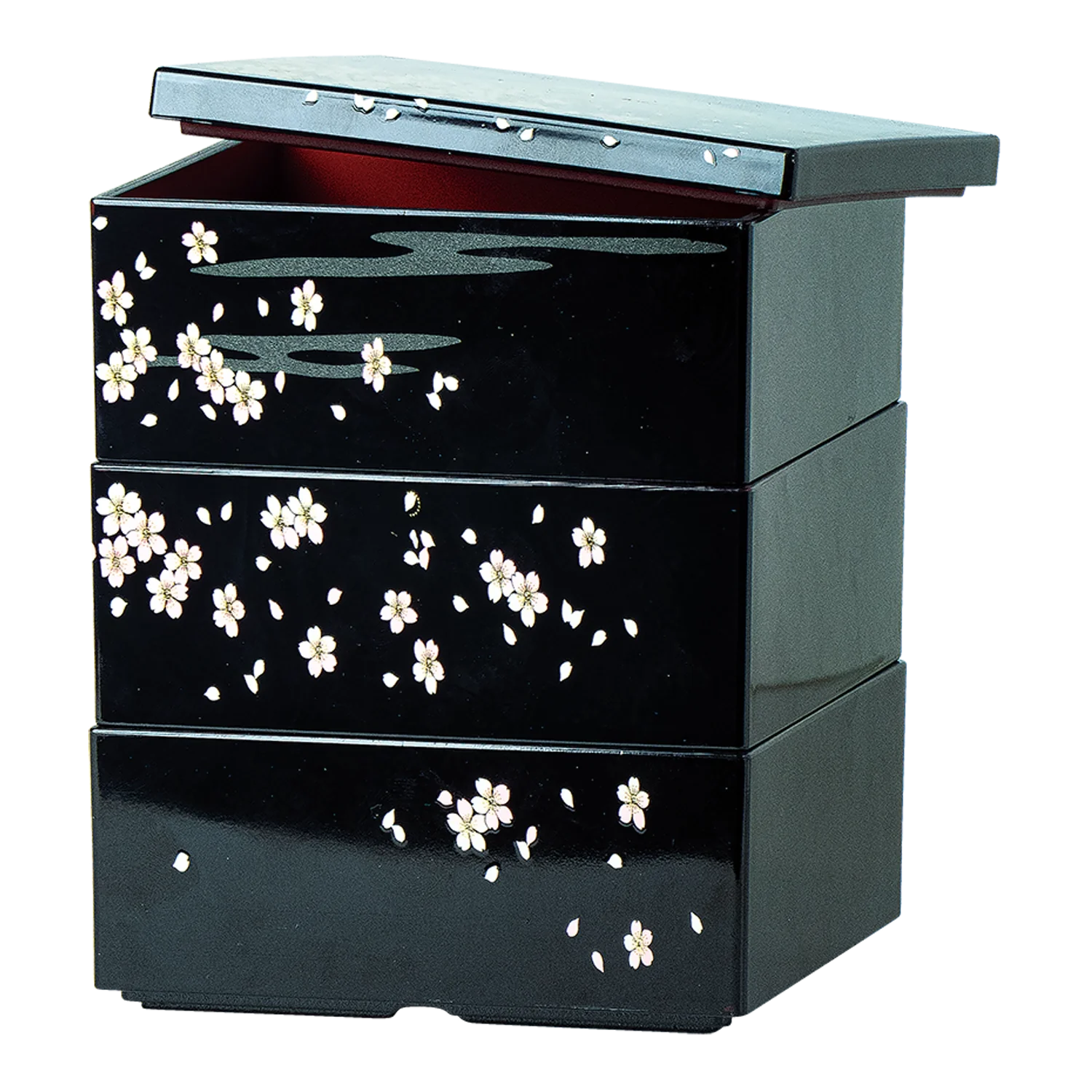 JADE TEMPLE Bentobox 3 teilig m.Deckel Kirschbl.