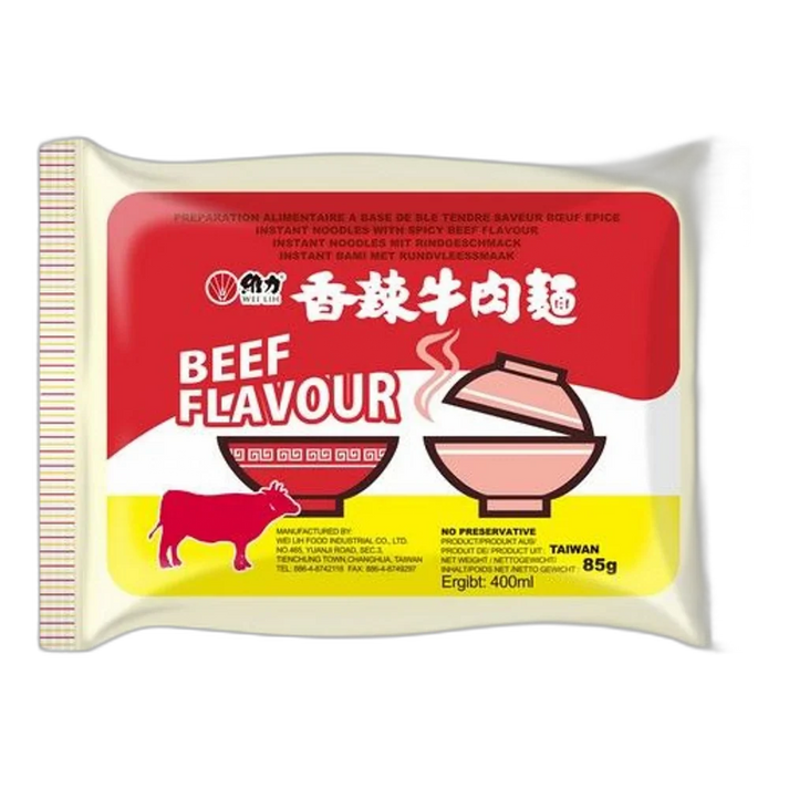 WEI LIH Instant Noedel Rundvlees 85G