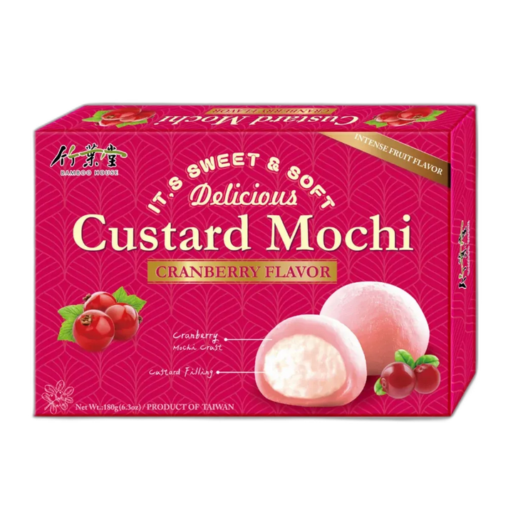 BAMBOEHUIS Mochi Custard Cranberry – Fruitig mochi-snoepje uit Taiwan