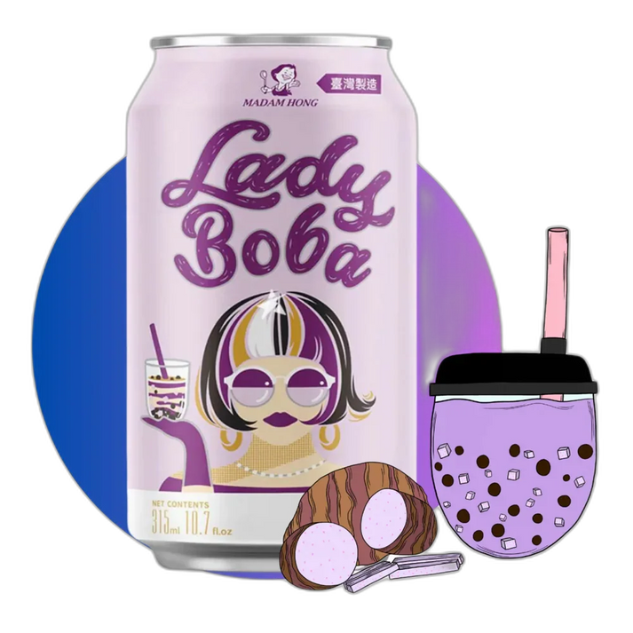 LADY BOBA Bubble Milk Tea Taro Parel 315ML