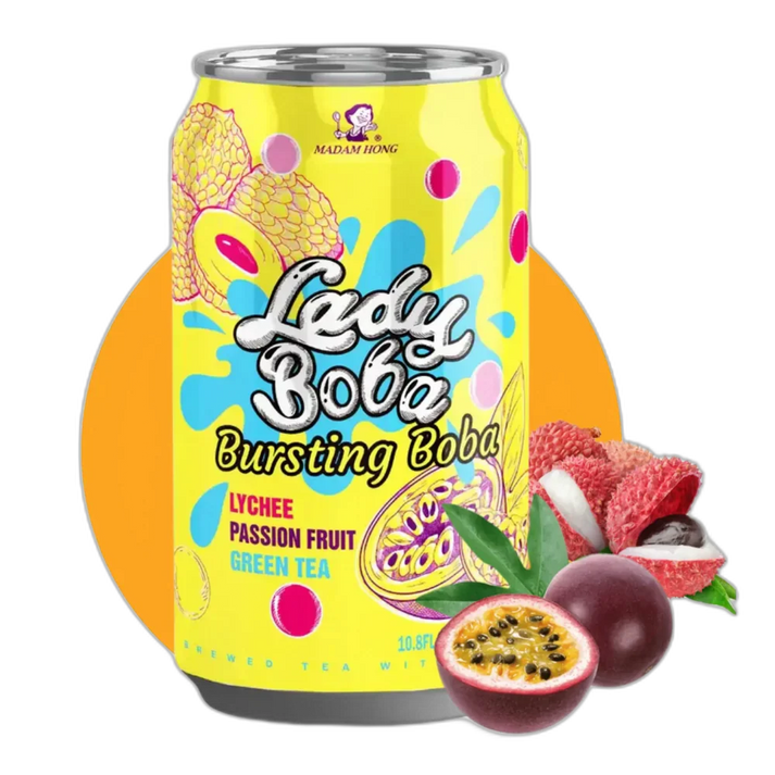 LADY BOBA Bubble Tea Lychee Passievrucht 320ML