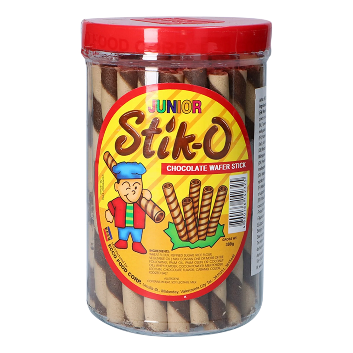 STIK-O Wafelstokjes - Chocolade 380G
