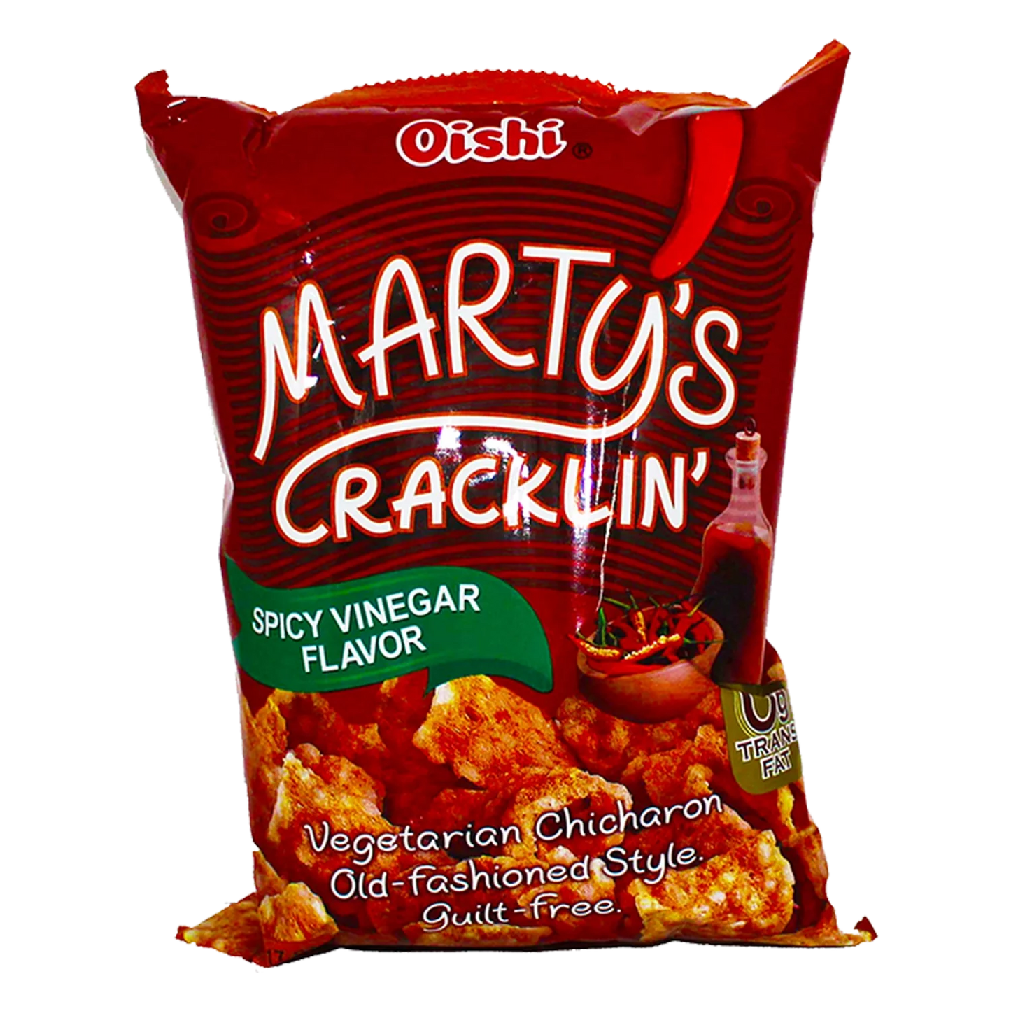 OISHI MARTY'S Cracklin Pittige Azijn Chicharron 90G