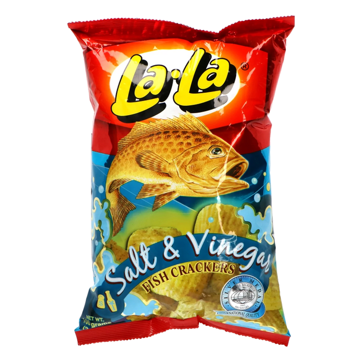 LA LA Viscrackers 100G Vischips Zout & Azijn