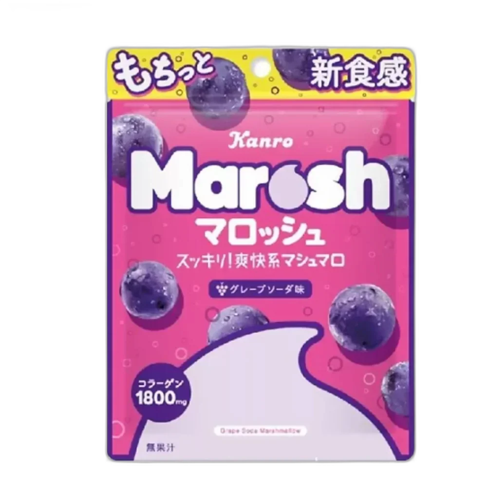 KANRO MAROSH Marshmallow Grape Soda 46G