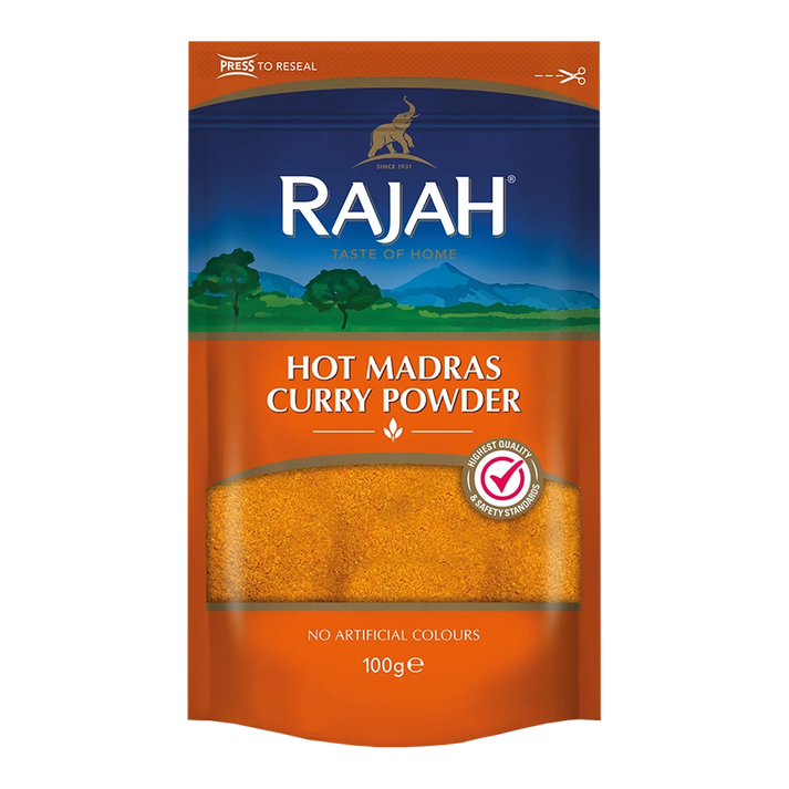 Rajah Hot Madras Kerriepoeder 100G
