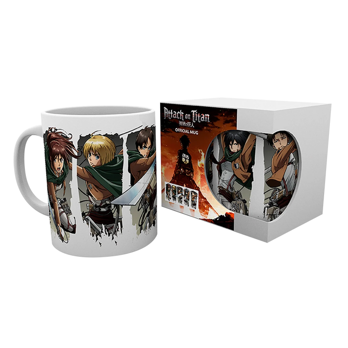 ATTACK ON TITAN Mok 320ml Karakters Montage