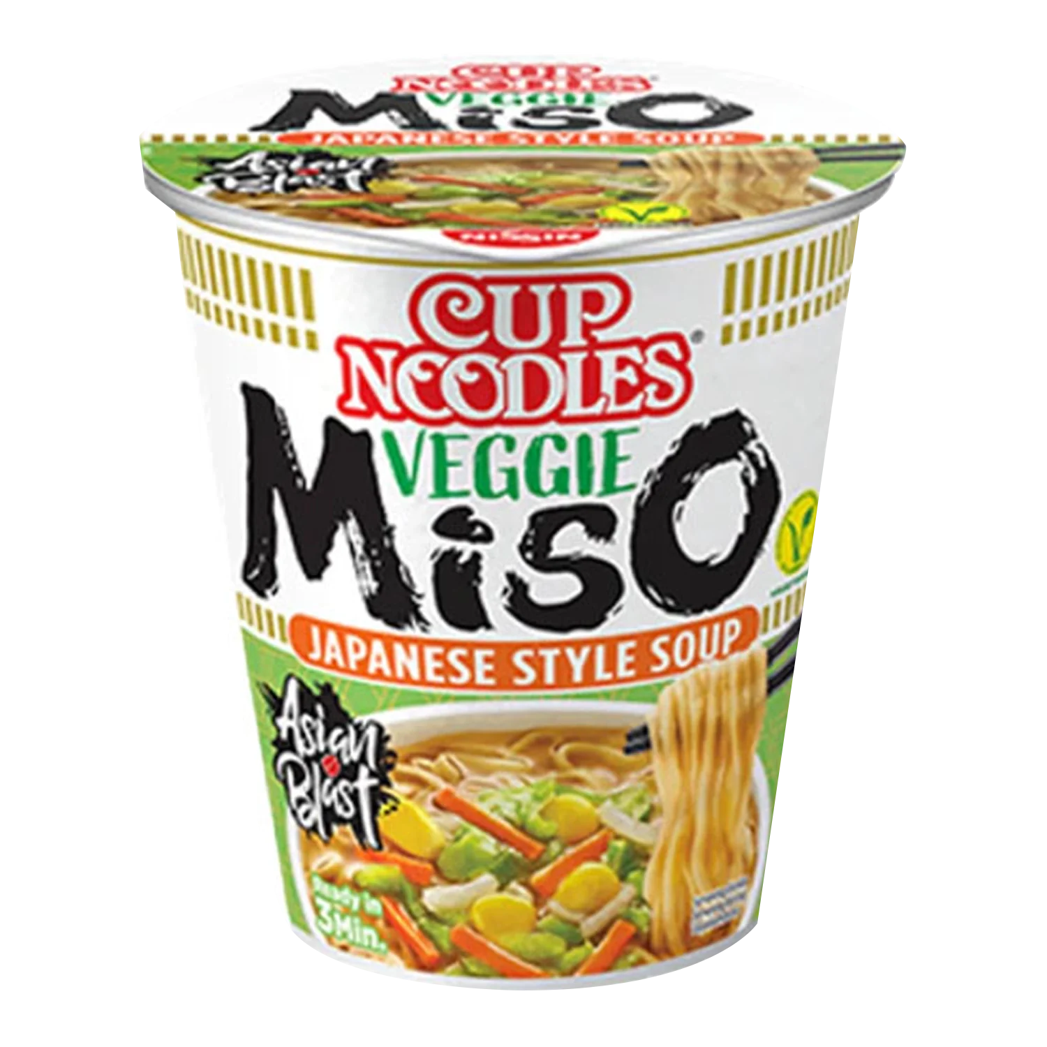 NISSIN Cup Noodle Veggie Miso 67G