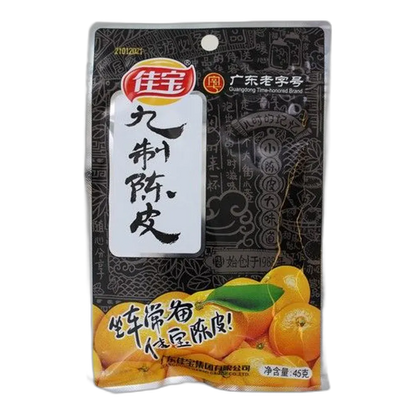 JIABAO Gedroogde mandarijnschillen – zoete en zoute Aziatische specialiteit 45g