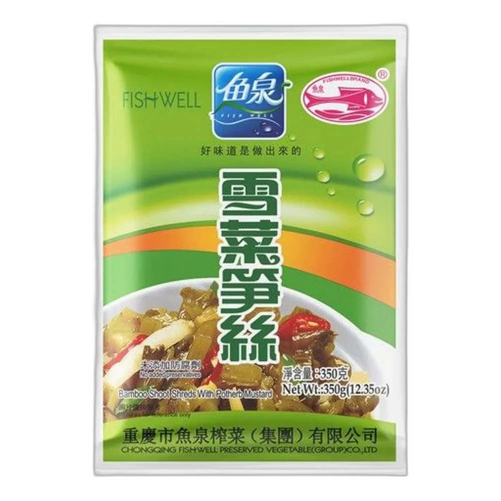 FISH WELL mosterd met bamboe 350G