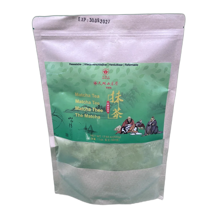 TIAN HU SHAN Matchazakje met groene thee 500G