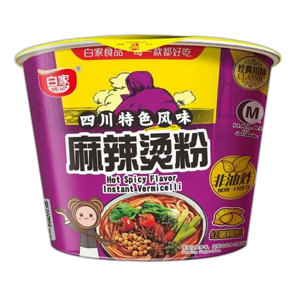 BAIJIA Instant Vermicelli Spicy Hot Cup 105G