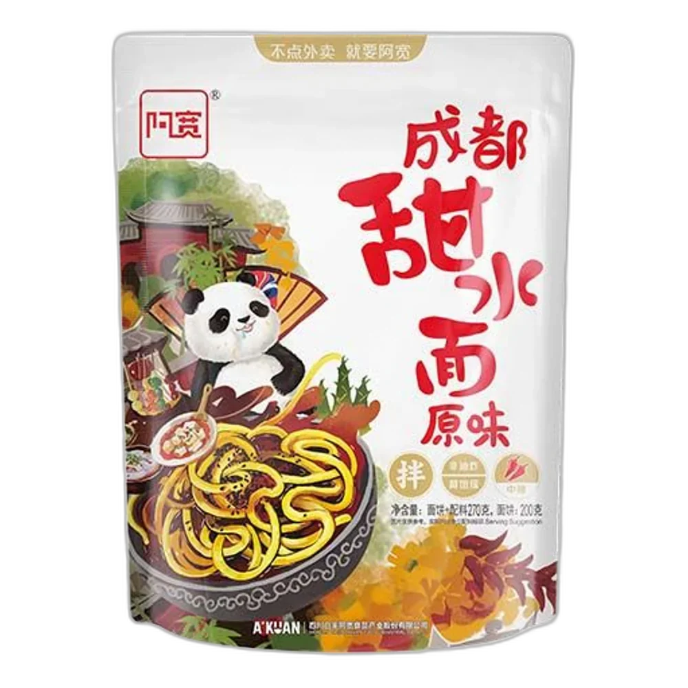 BAIJIA Sweet&Spicy Inst. Noodles (Beutel weiß)270G
