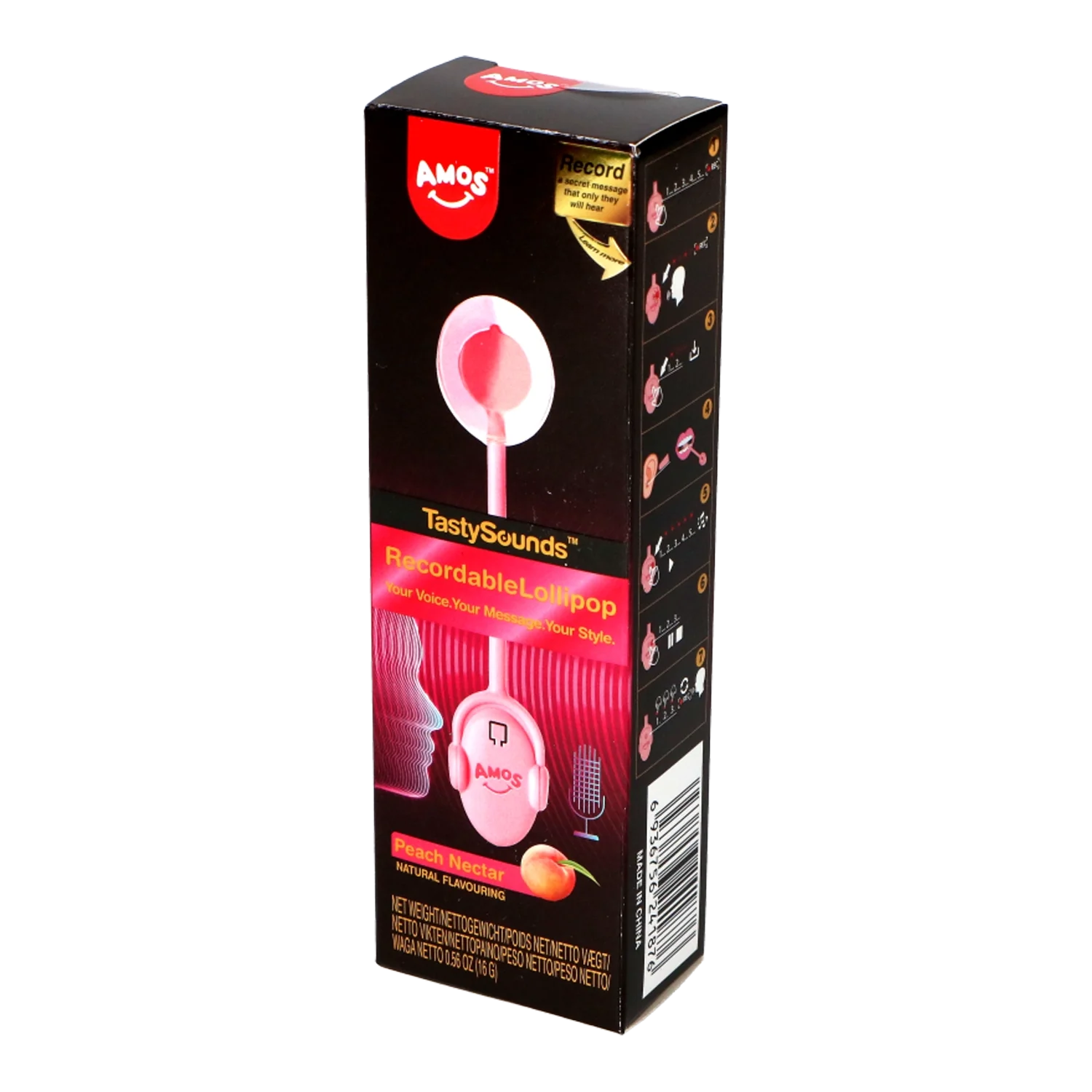 AMOS Tasty Sounds Lollip. Peach Recordable 16G