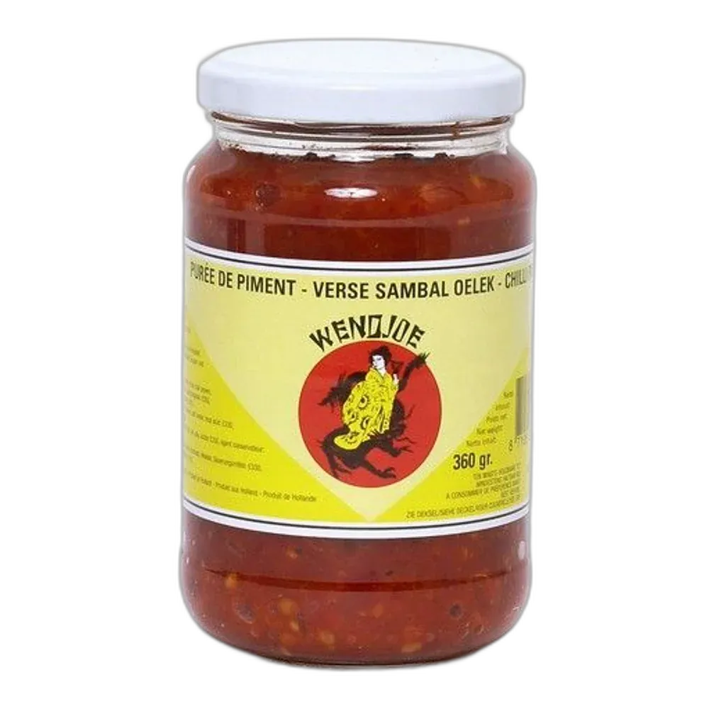 WENDJOE Sambal Oelek 360G – Originele Indonesische chilipasta