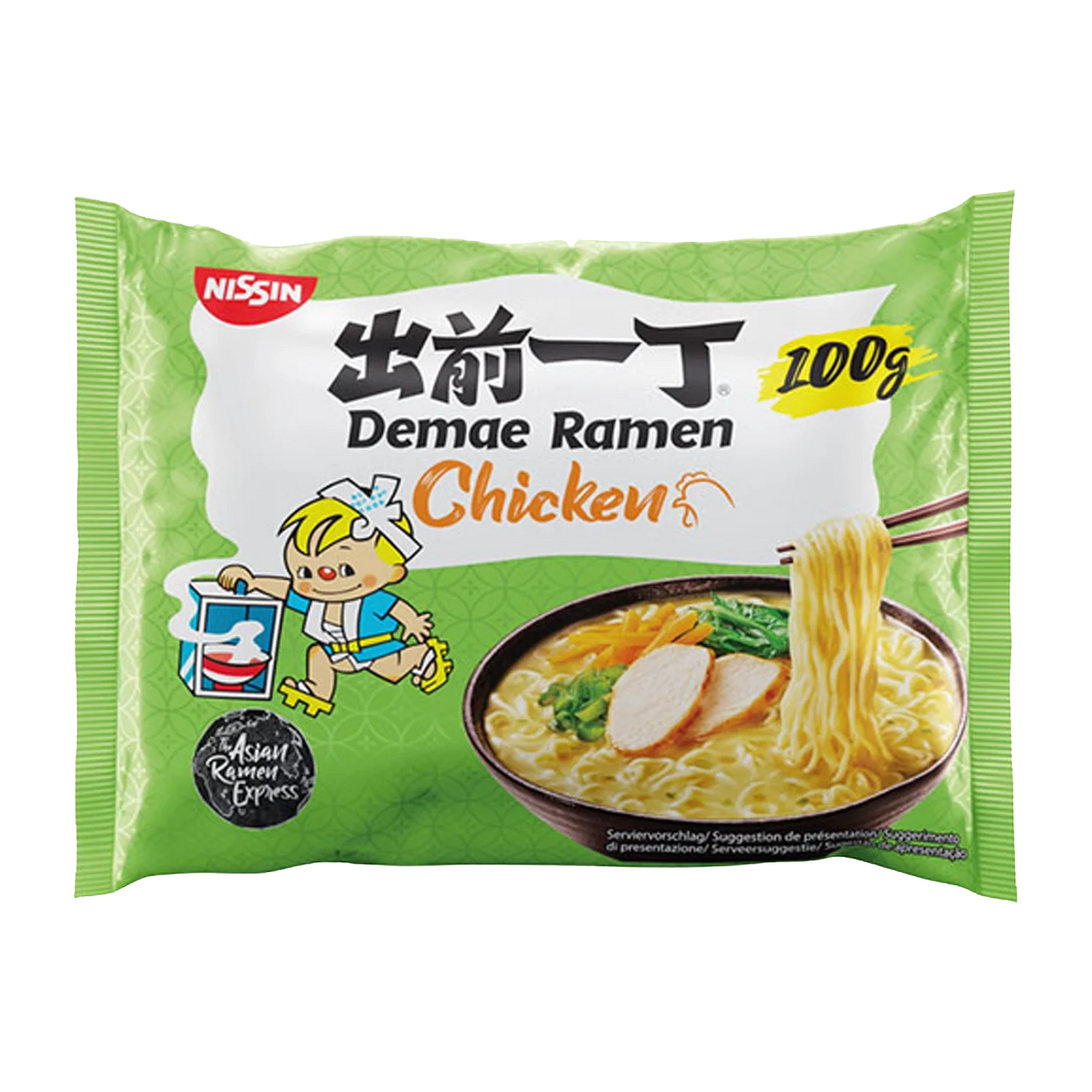NISSIN Demae Ramen Chicken (grün) 100G