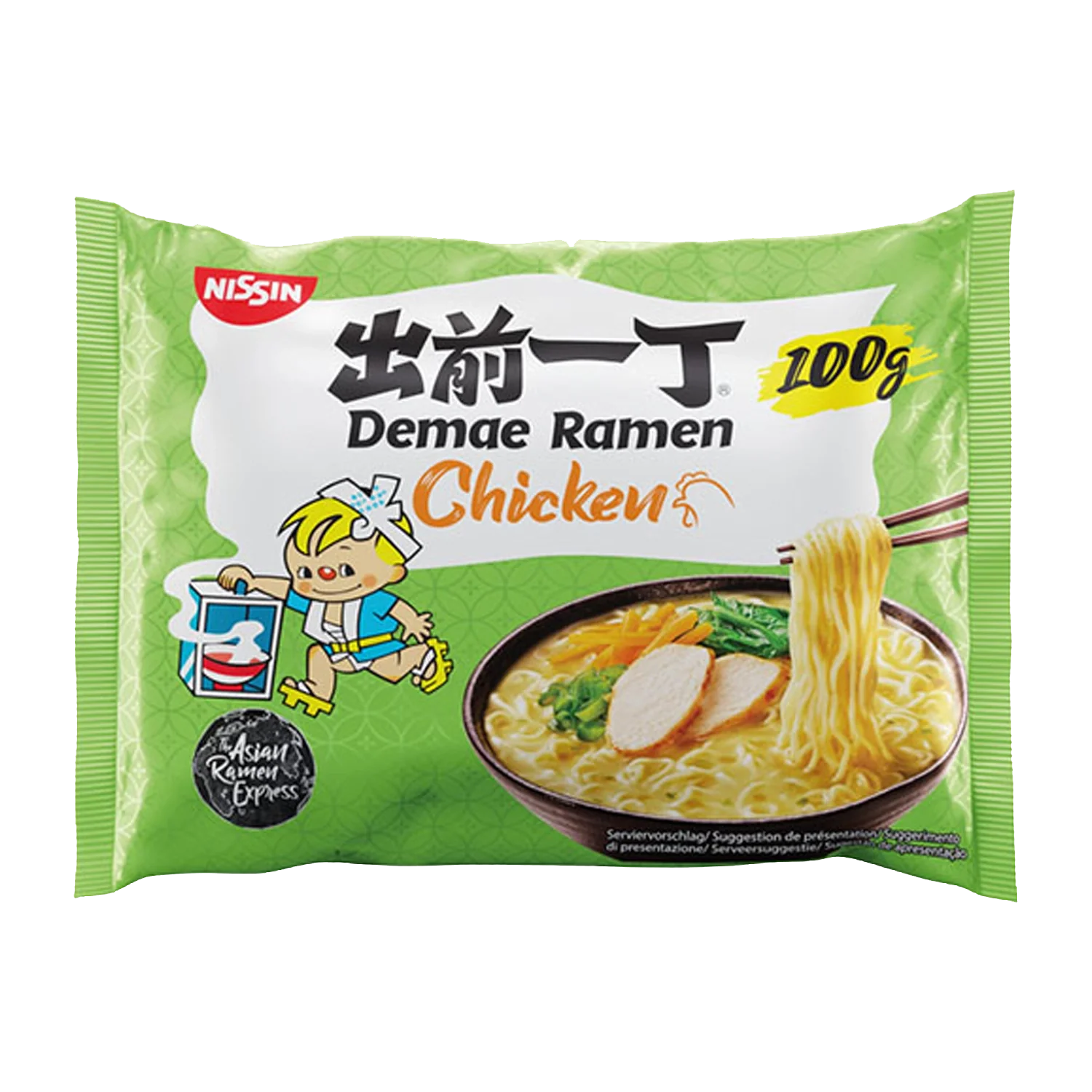 NISSIN Demae Ramen Chicken (grün) 100G