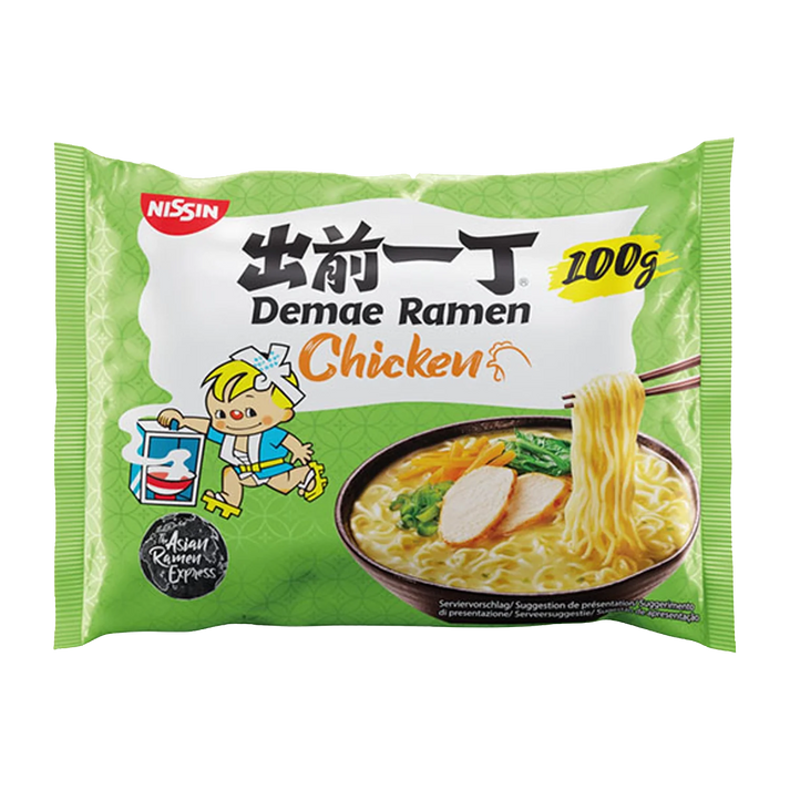 NISSIN Demae Ramen Kip (groen) 100G