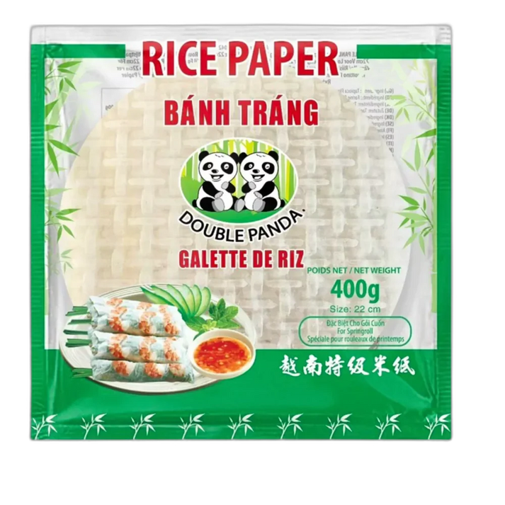 DUBBEL PANDA Rijstpapier 22cm 400G