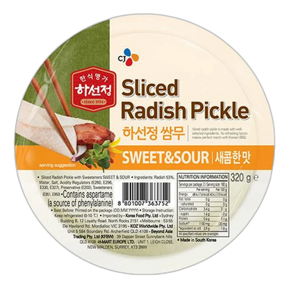 CJ Gesneden Radijs zoetzuur. Radijs 320g