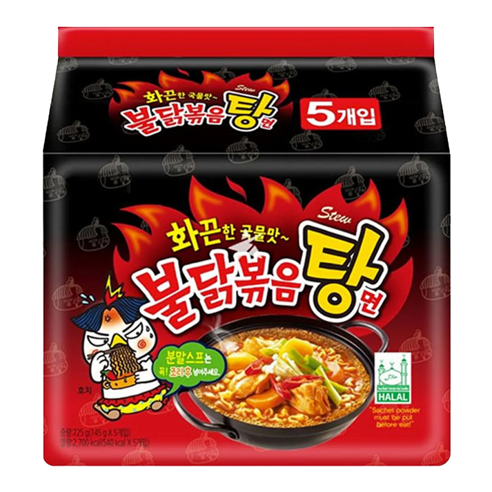 SAMYANG Buldak Hete Kip Ramen Stoofpot 5x145G